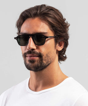 TBD EYEWEAR + RON DORFF SUNGLASSES: Black/Bottle Green