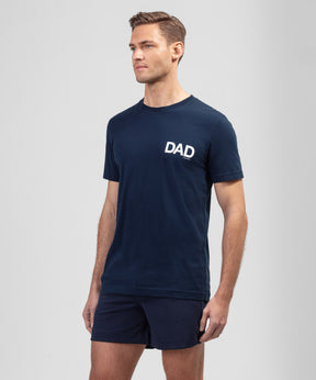 T-shirt en coton organique à imprimé DAD: Bleu marine
