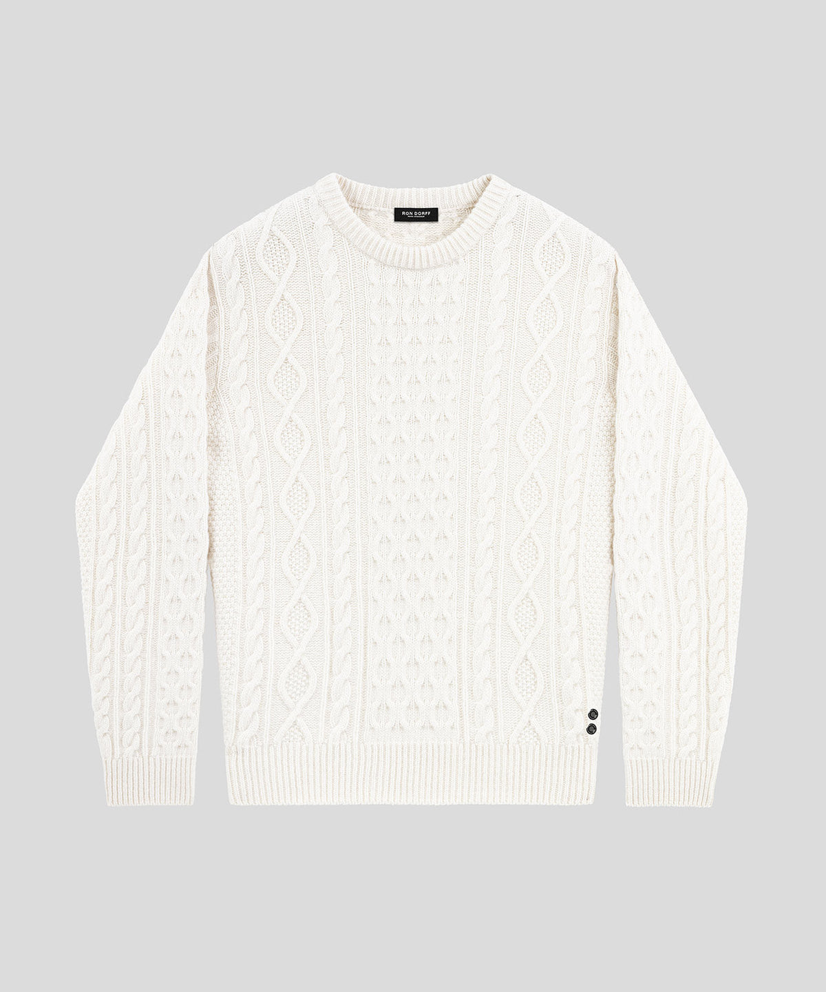 Cashmere-Wool Telemark Sweater: Off White