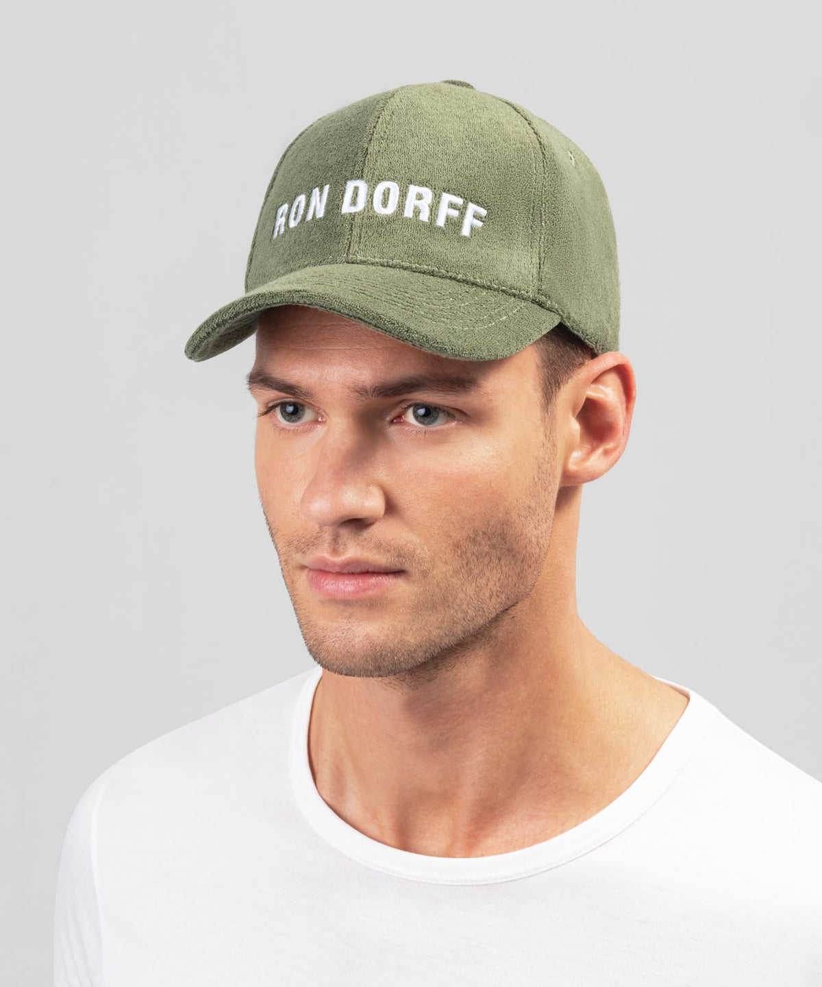 Cotton Terry Coach Cap "RON DORFF": Olive Green