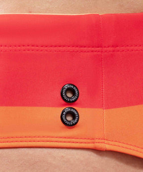 Swim Briefs Big Stripes: Spritz Orange