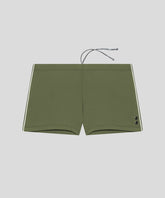 Boxer de bain à liserés: Vert olive