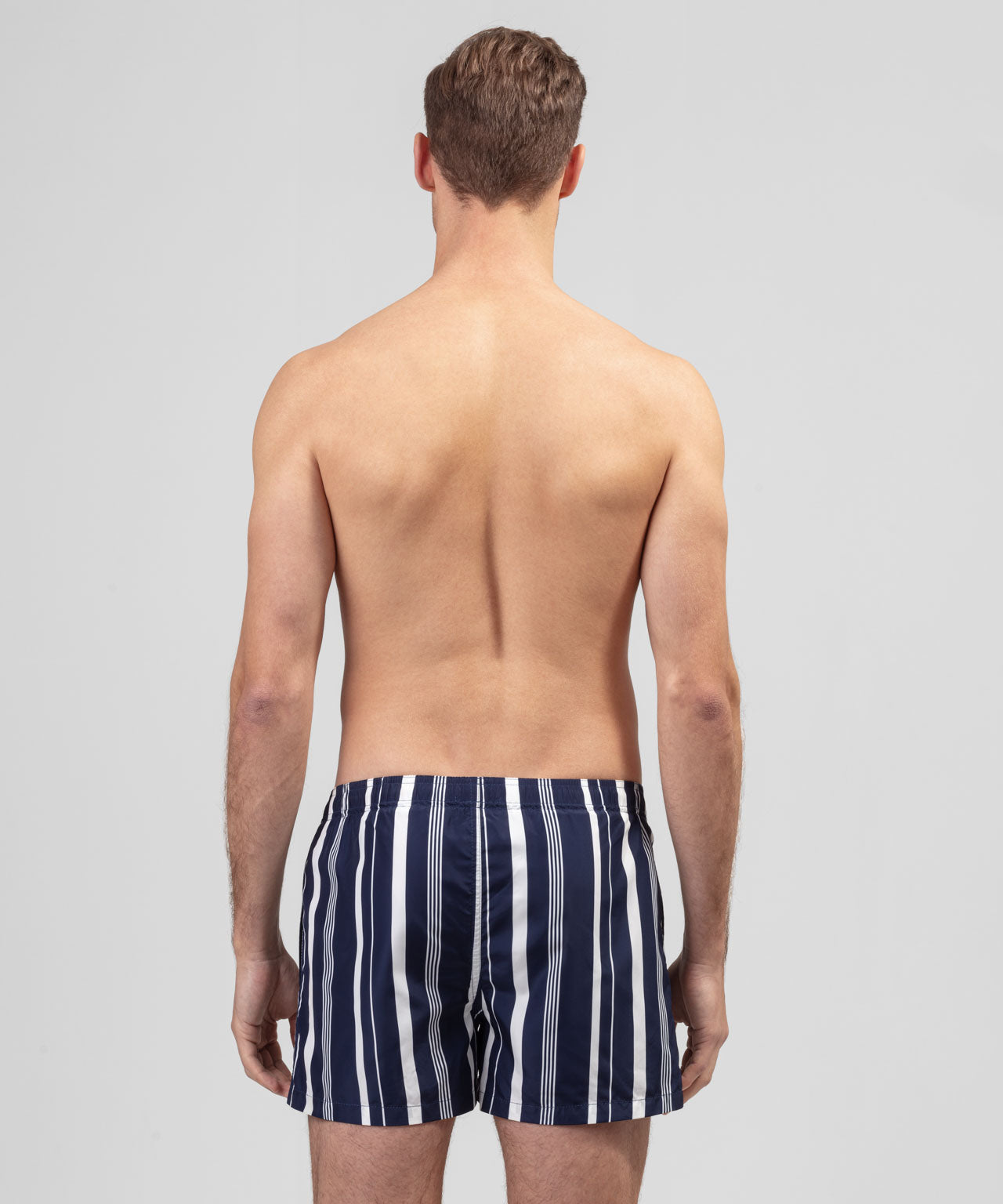Swim Shorts Irregular Stripes: Navy / White