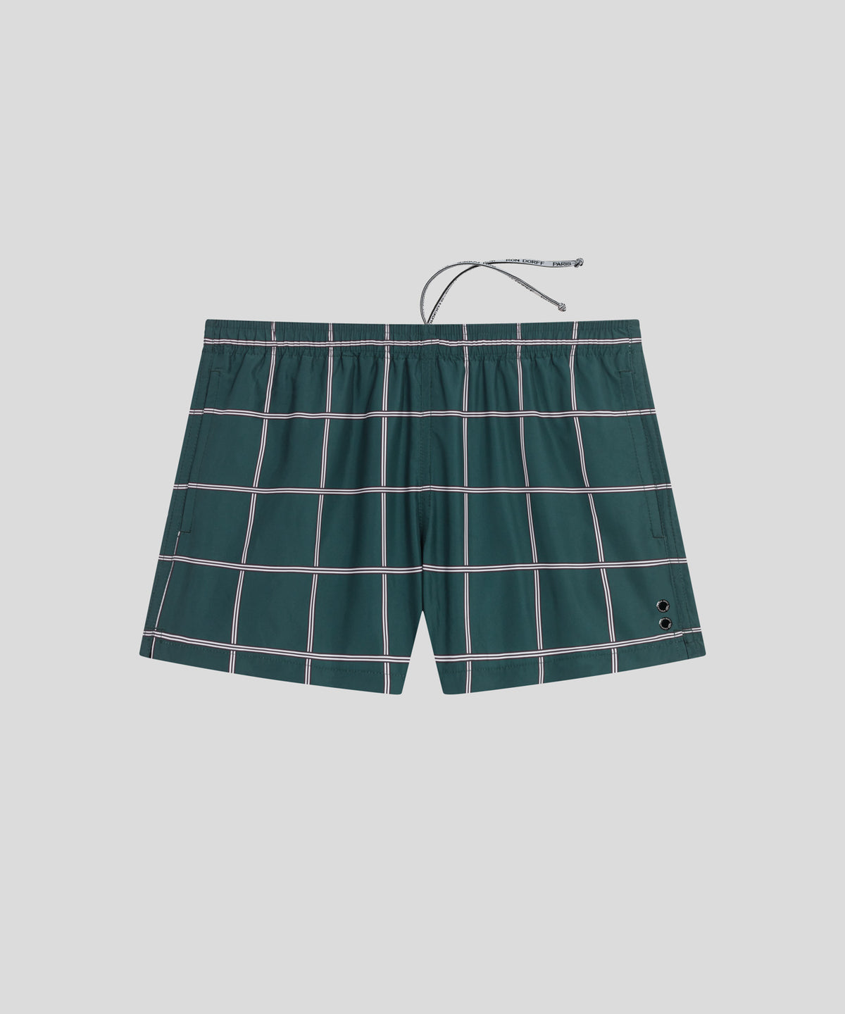 Swim Shorts Checkers: Pines Green