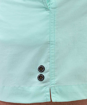 Short de bain uni à ceinture élastique: Vert pistache