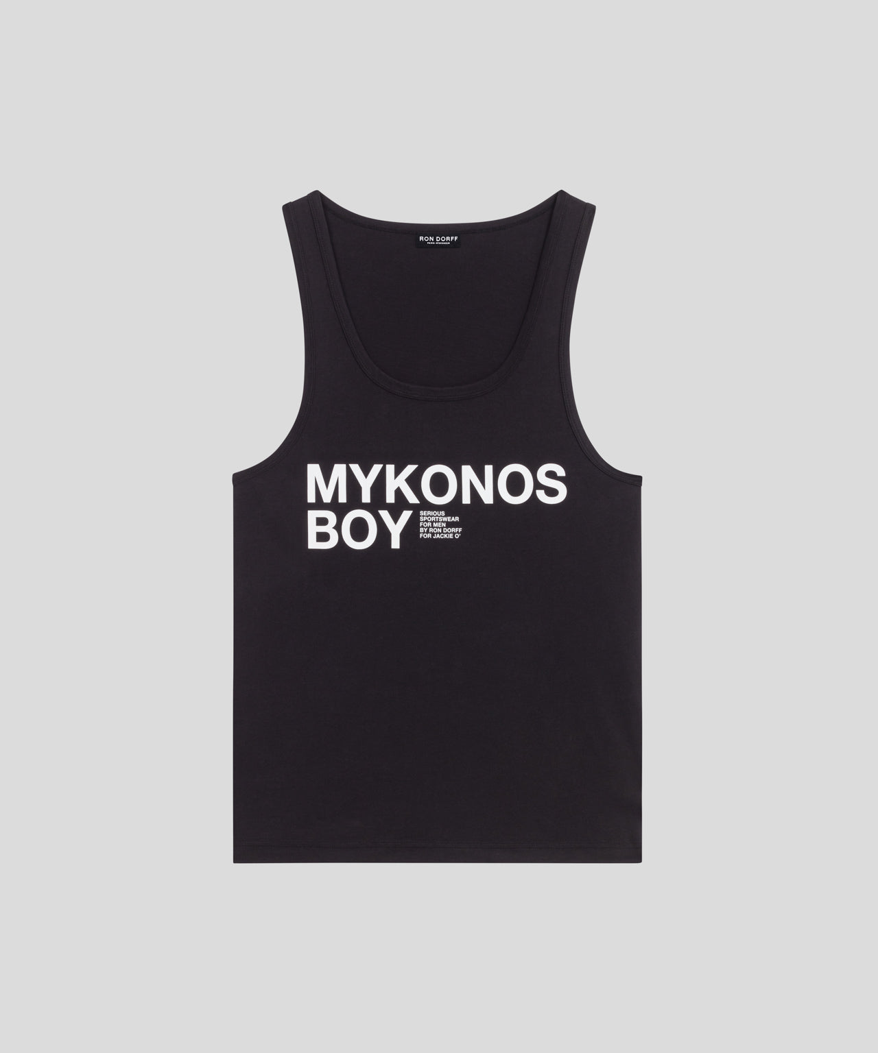 Organic Cotton Tank Top MYKONOS BOY: Black