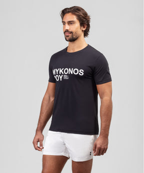 Organic Cotton T-Shirt MYKONOS BOY: Black