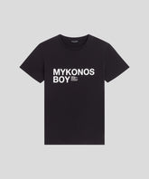 Organic Cotton T-Shirt MYKONOS BOY: Black