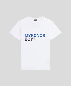 Organic Cotton T-Shirt MYKONOS BOY: White