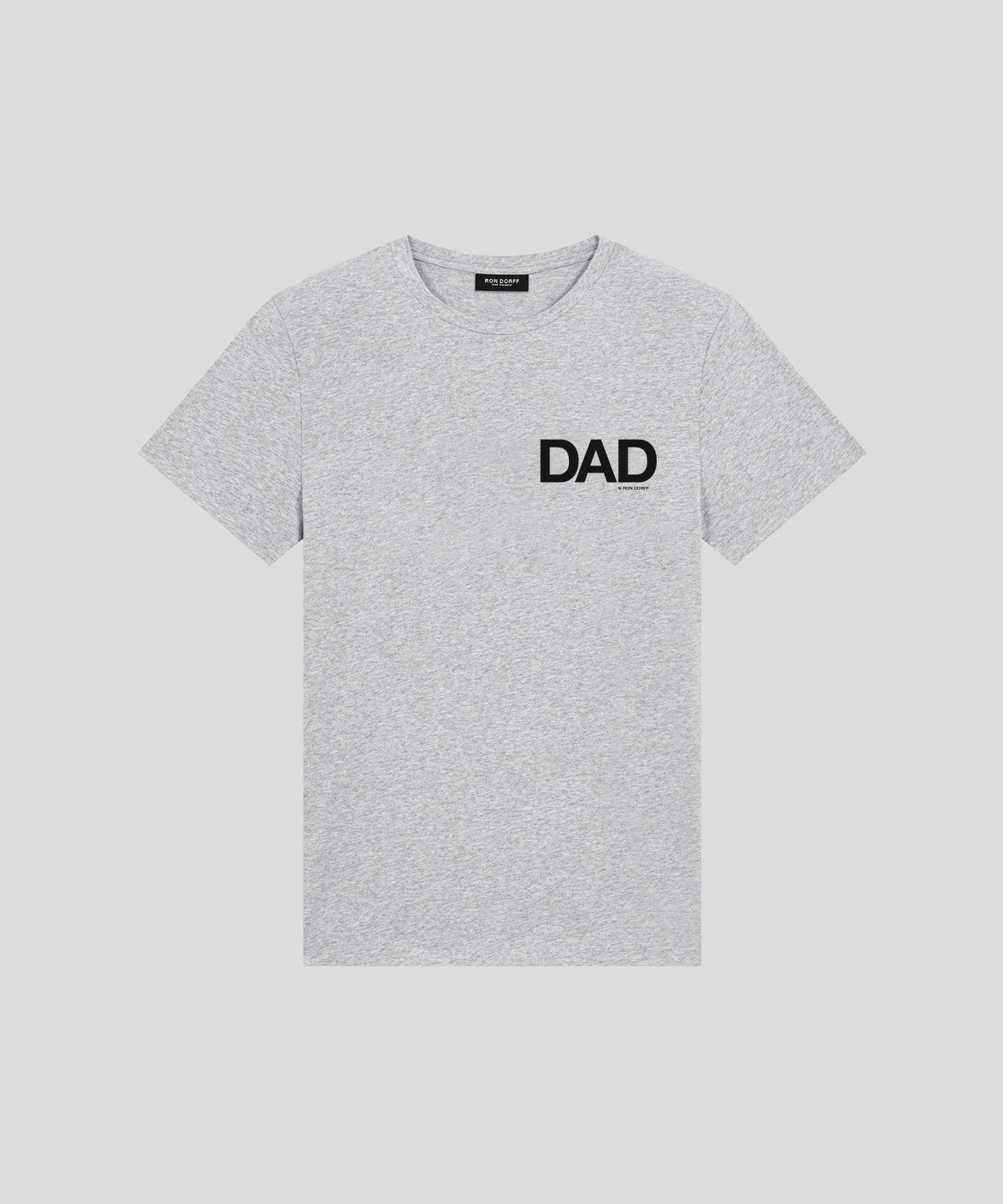 T-shirt en coton bio "DAD": Gris chiné
