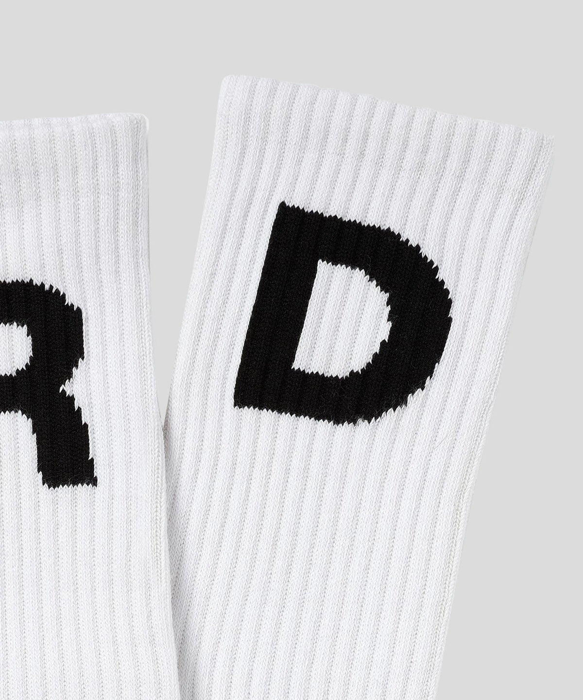 Chaussettes de sport en coton à imprimé RD: Blanc