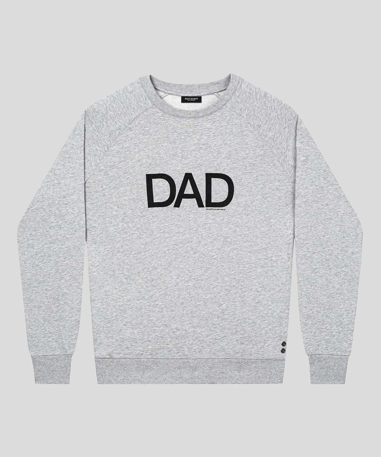 Sweatshirt en coton organique "DAD": Gris chiné