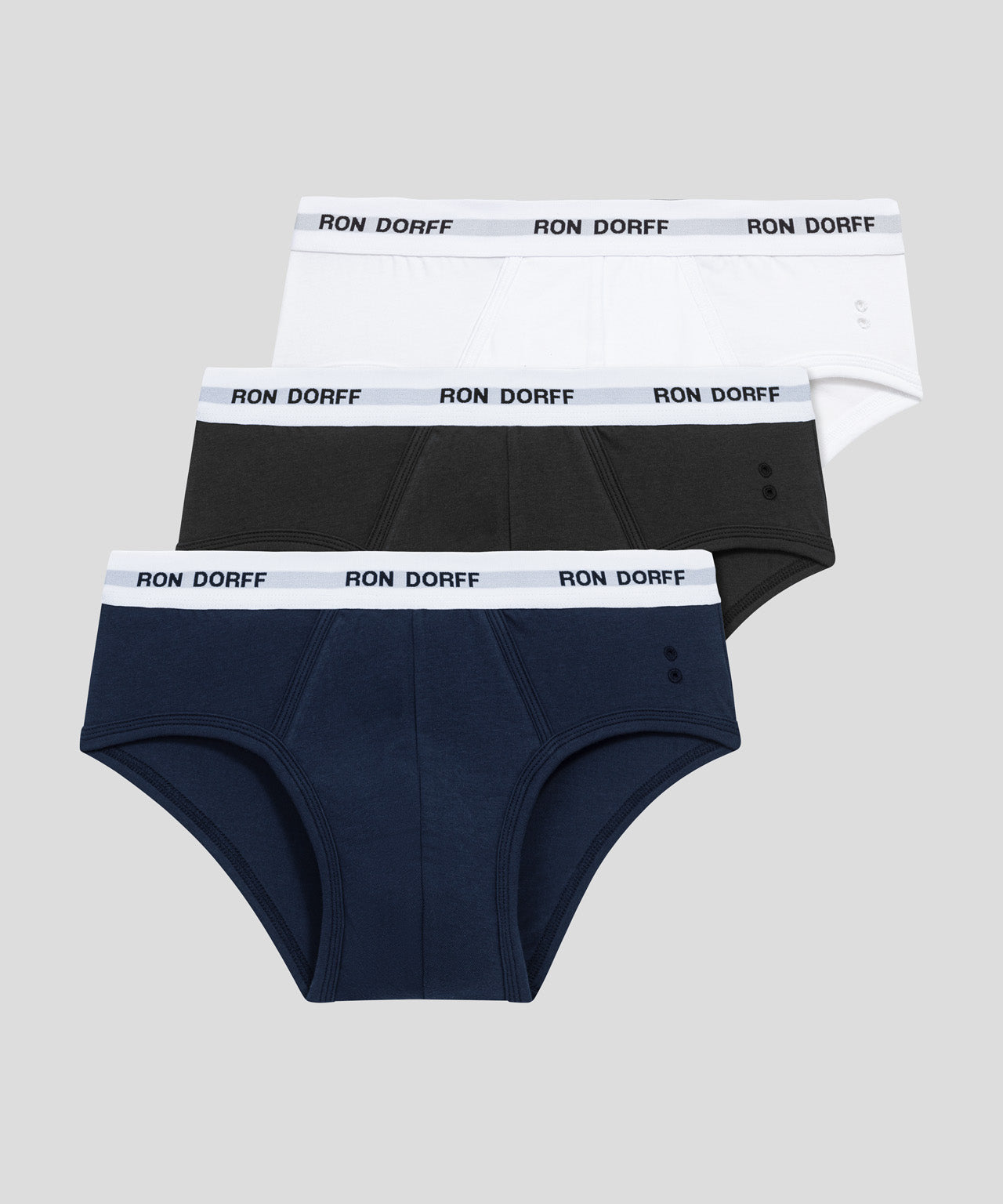 RON DORFF Y-Front Briefs Kit: Marine/Weiß/Schwarz