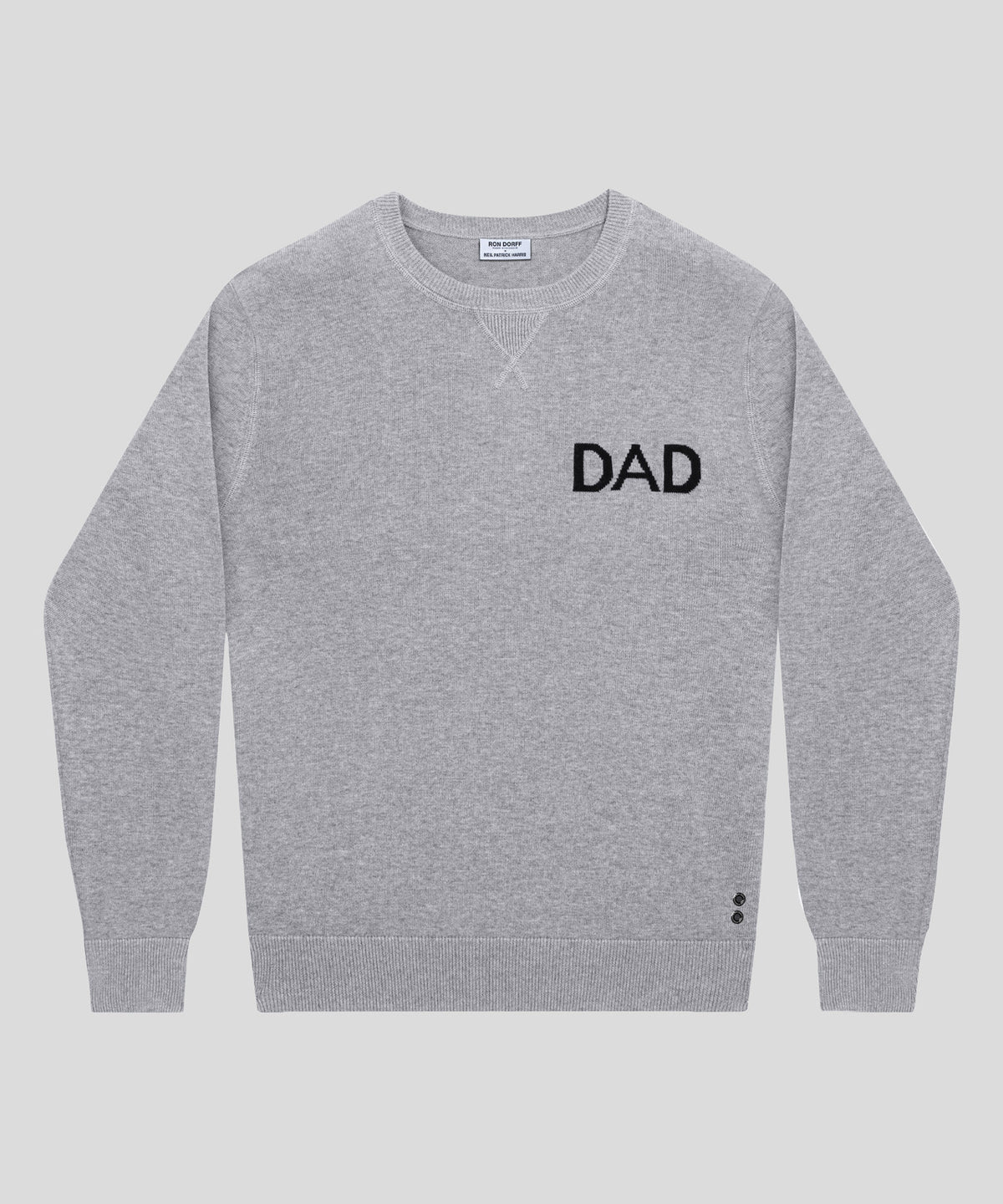 Sweatshirt en coton et cachemire "DAD": Gris chiné