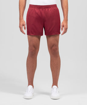 Exerciser Shorts: Burgundy Red