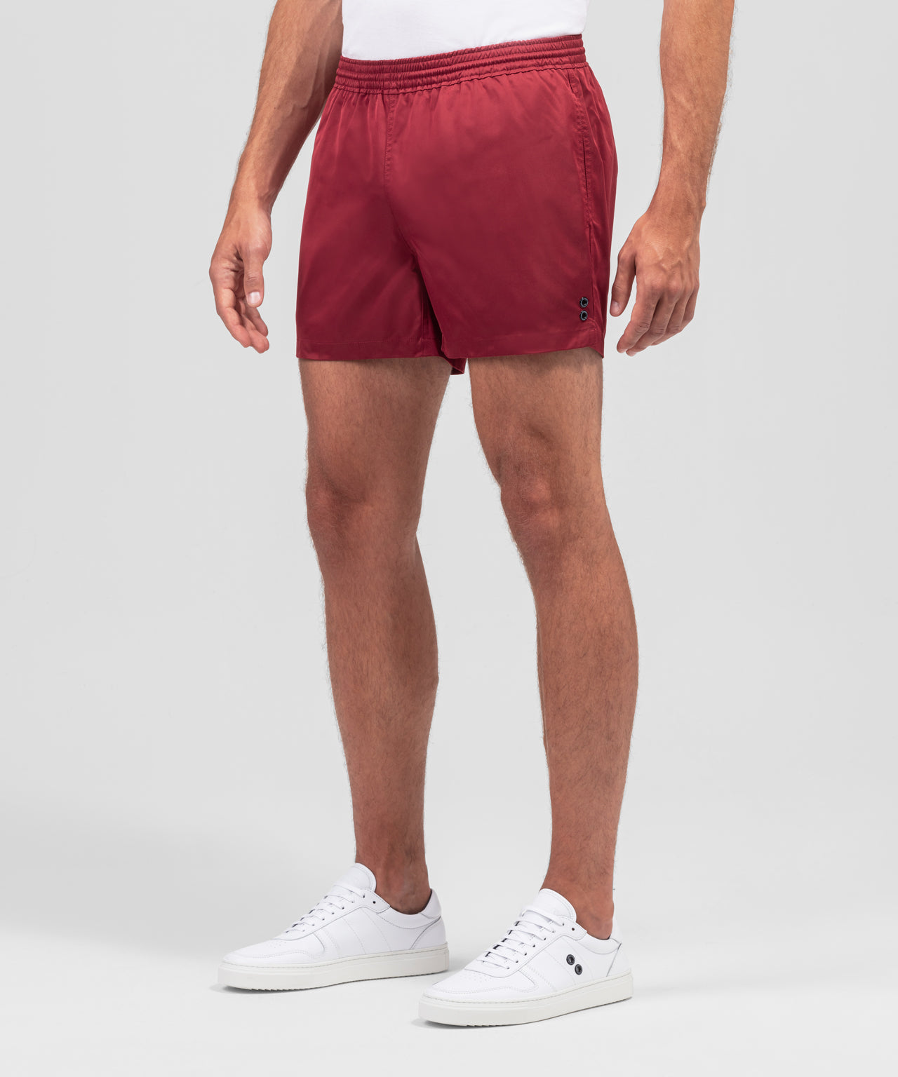 Exerciser Shorts: Burgundy Red