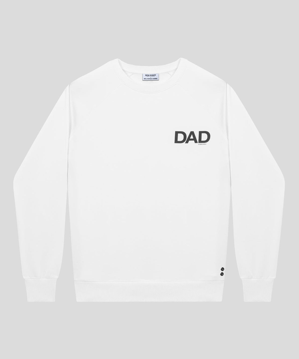 Sweatshirt en coton organique "DAD" : Blanc
