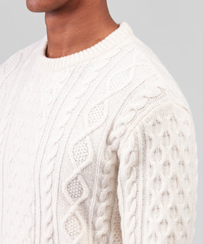 Pull en cachemire et laine: Écru