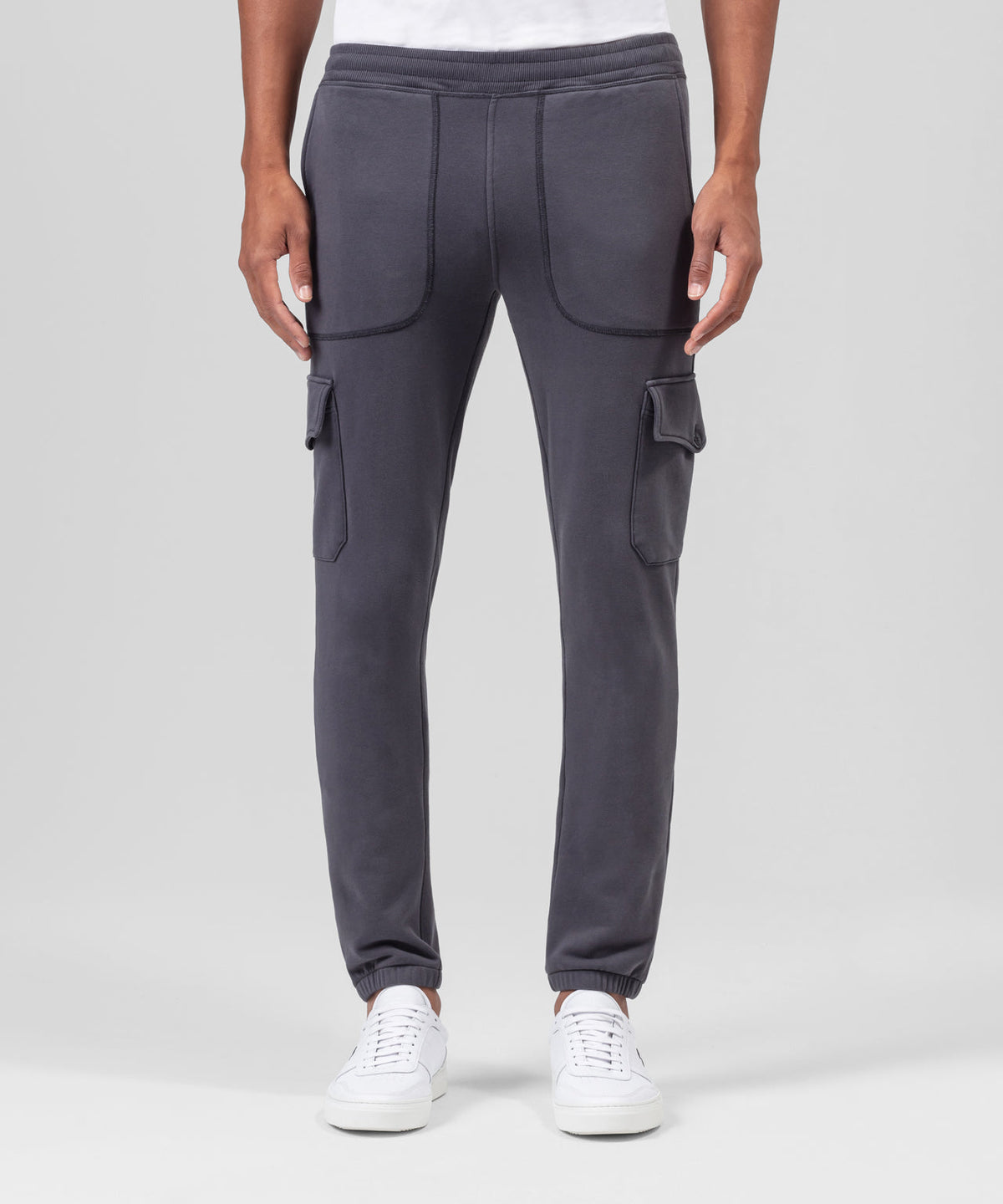 Pantalon de jogging cargo: Bleu gris