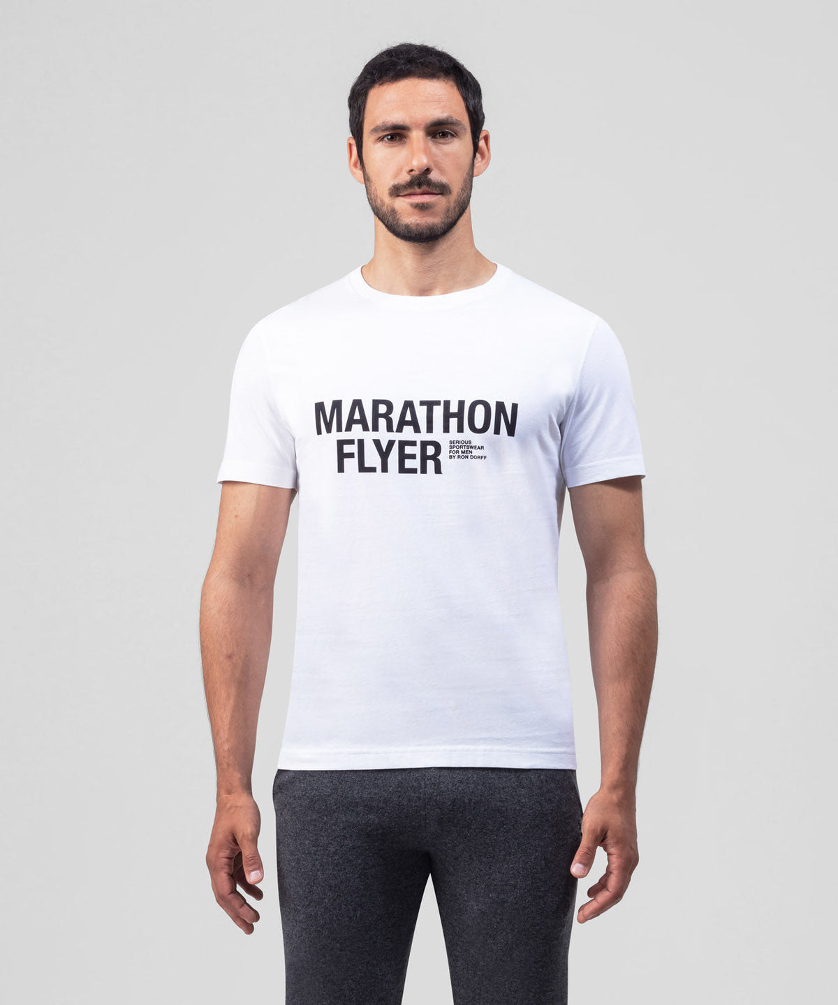 Organic Cotton T-Shirt "MARATHON FLYER": White