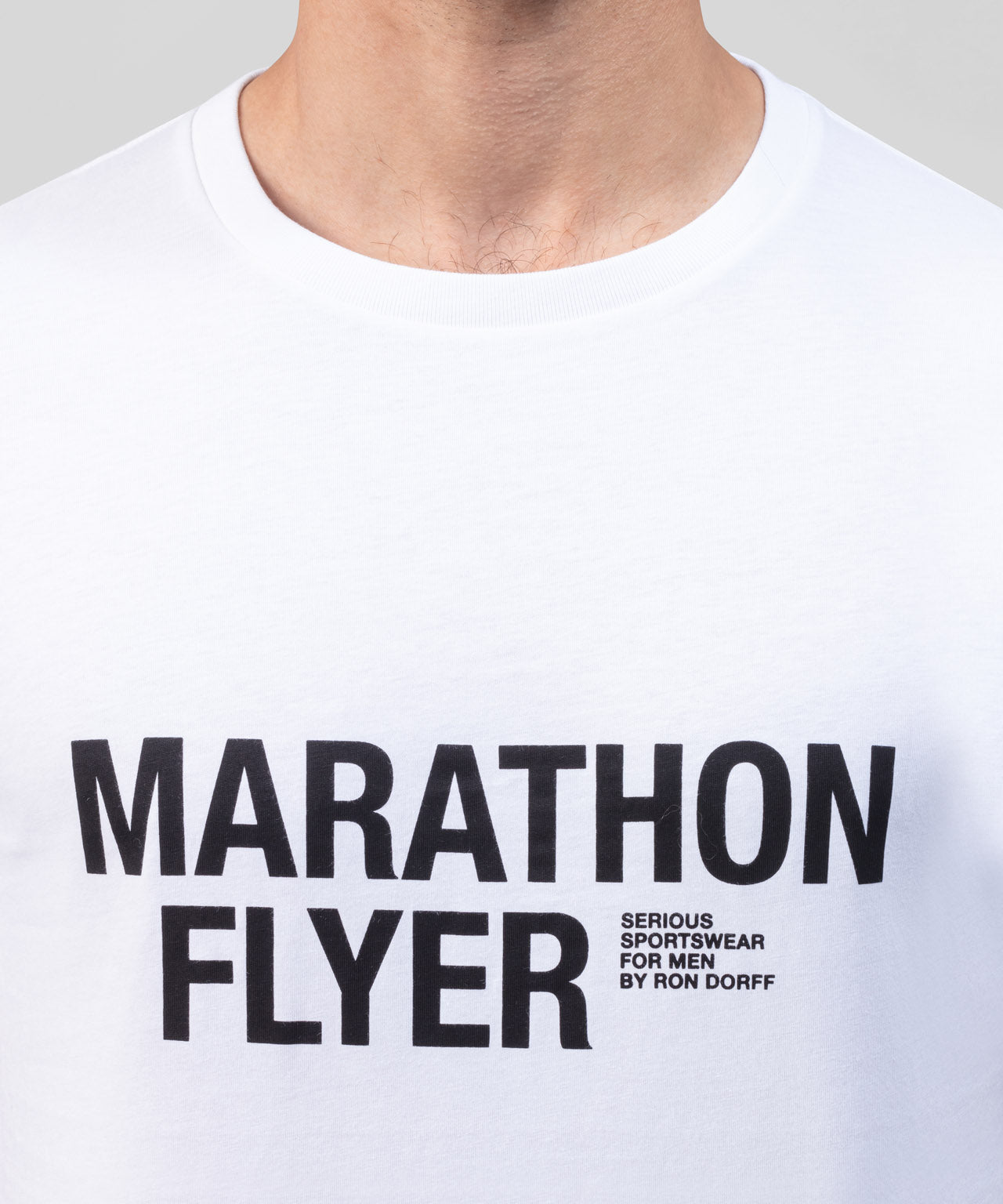 Organic Cotton T-Shirt "MARATHON FLYER": White