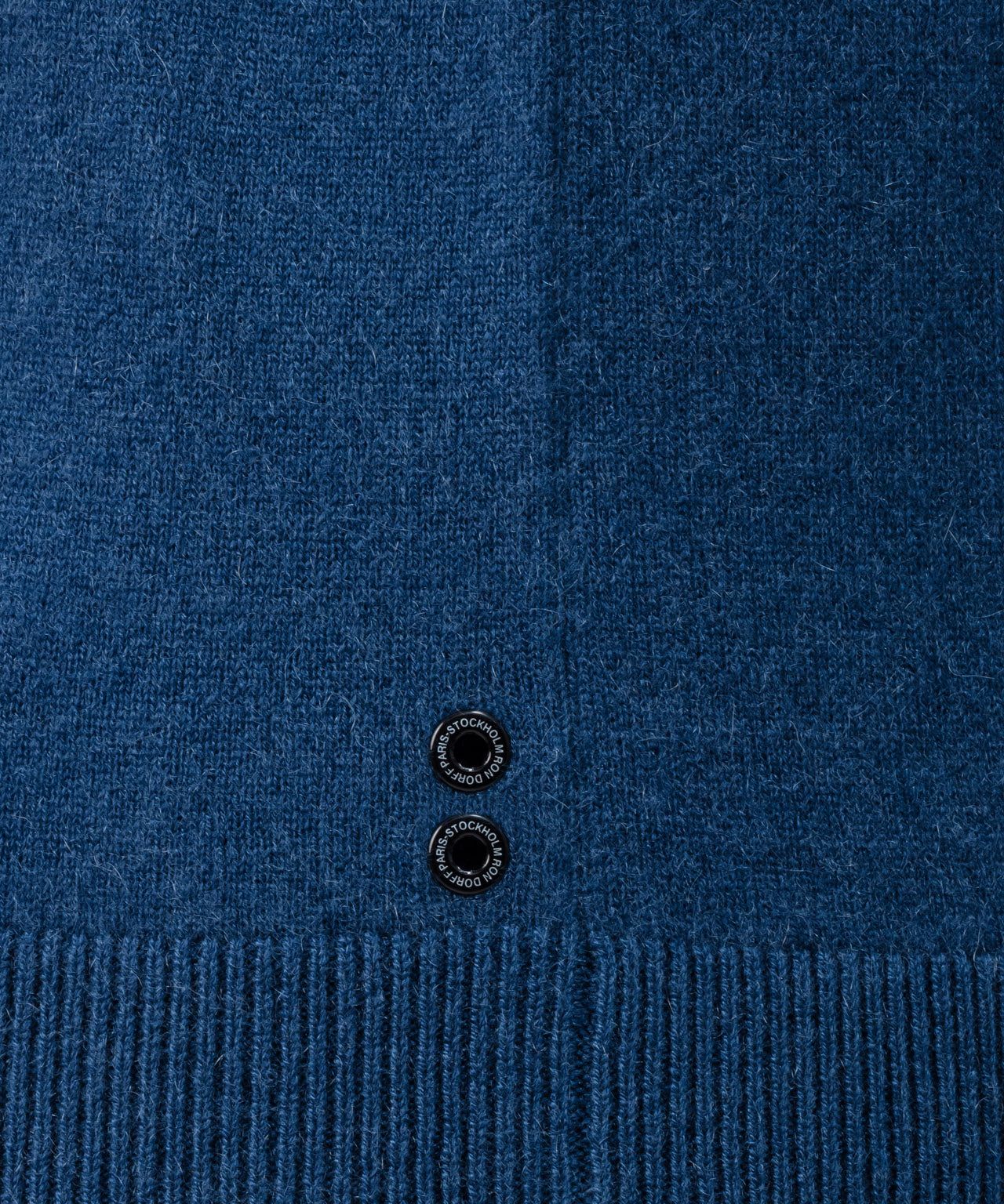 Cashmere Sweatshirt Horizontal Lines: Blue Lake