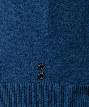 Cashmere Sweatshirt Horizontal Lines: Blue Lake