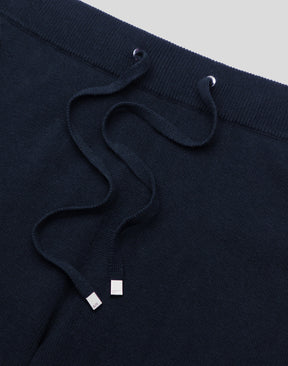 Cotton Cashmere Pants: Navy