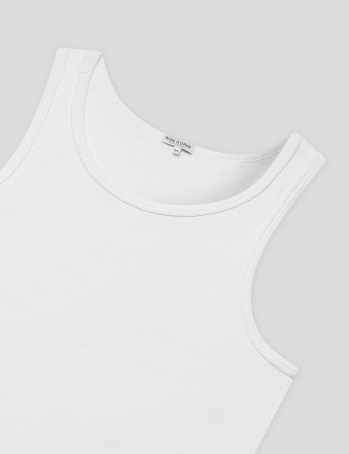 Débardeur côtelé: Blanc