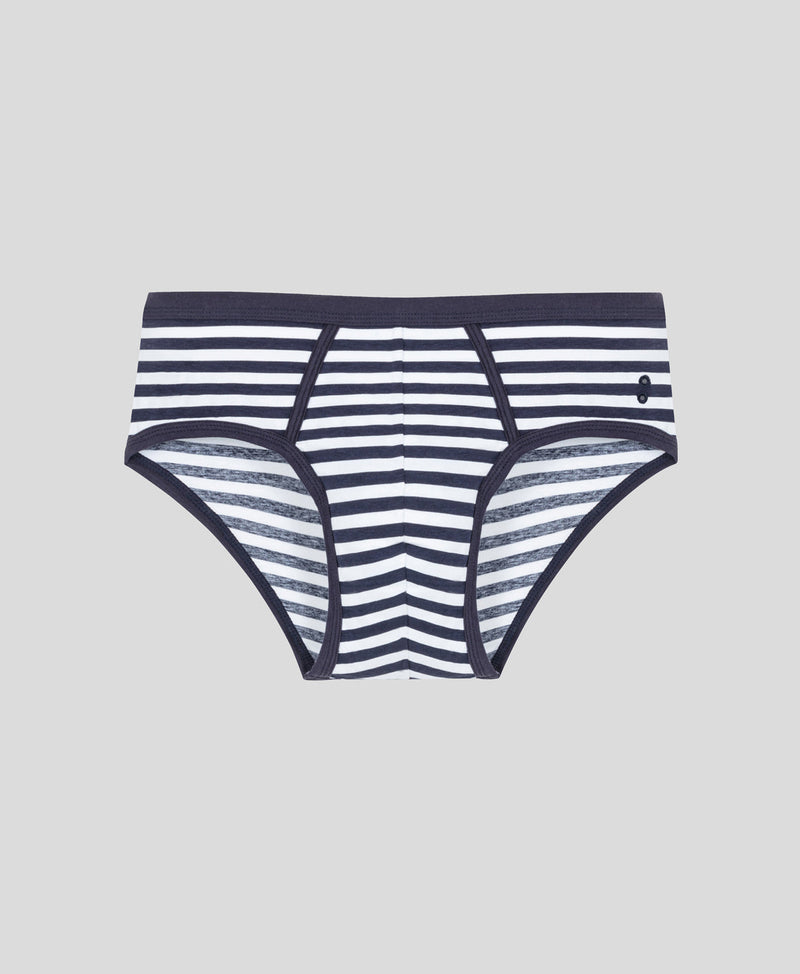Y-Front-Slips: Marineblau/Weiß