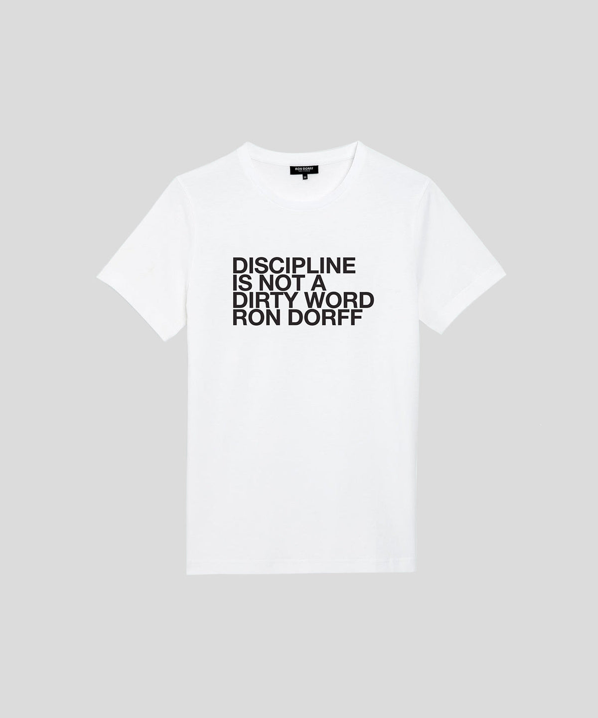 Organic Cotton T-Shirt DISCIPLINE: White