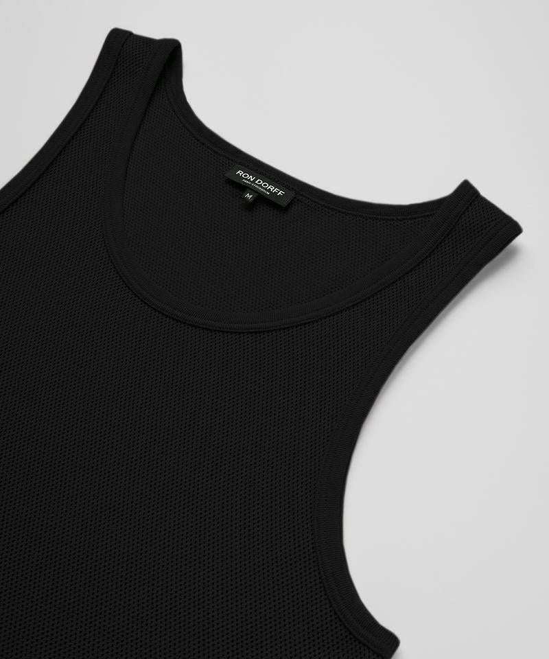 Débardeur en mesh: Noir
